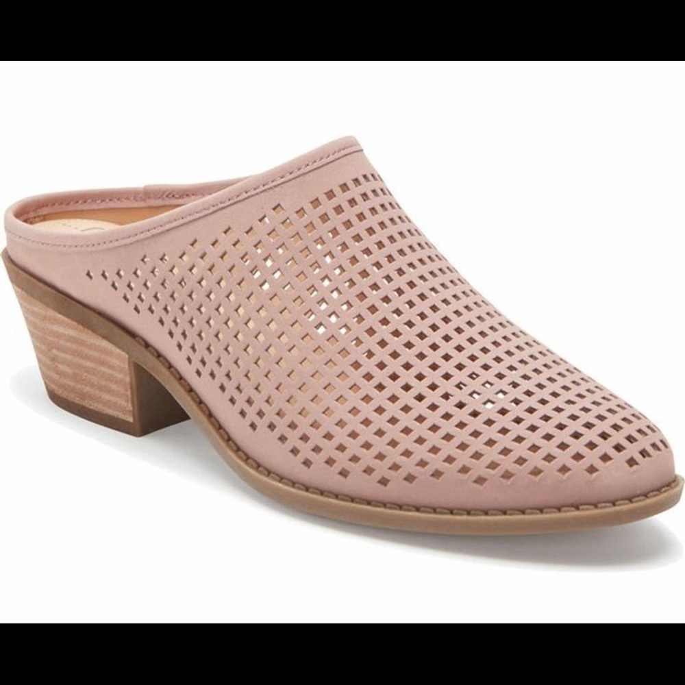 Me too Zara Nordstrom block heel cut out mule shoes size 8.5